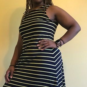 Ann Taylor Plus size casual striped tank dress